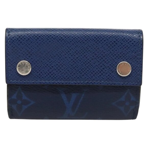 LOUIS VUITTON Taigalama Discovery Compact wallet Wallet Blue M67620 Auth 134375 - Picture 13 of 16